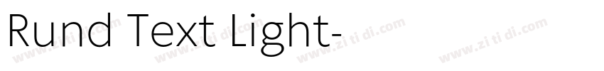 Rund Text Light字体转换